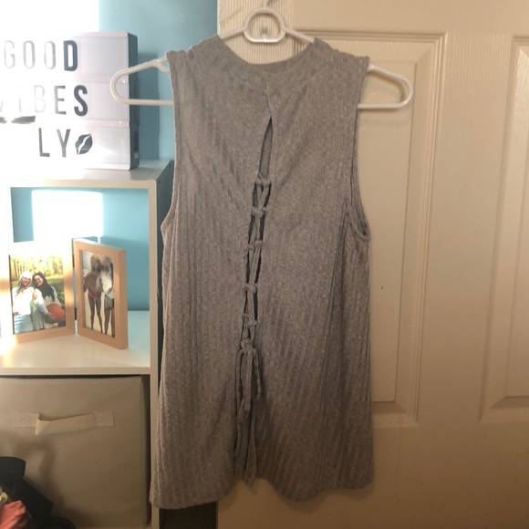 🎉B2GO free🎉 Lace Up Tank Top - Picture 2 of 3